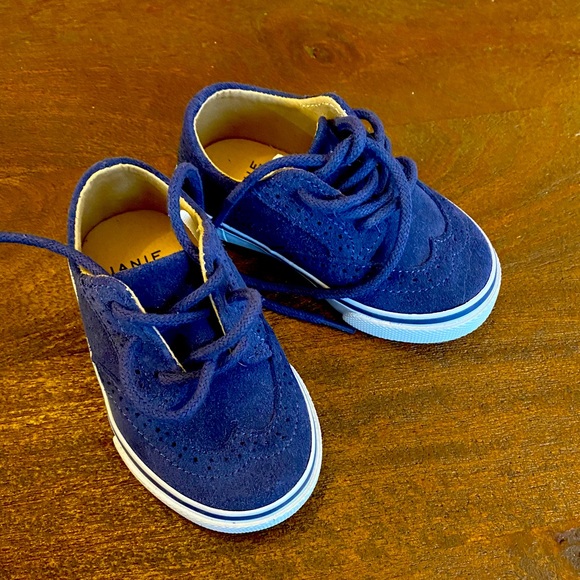 Janie and Jack Shoes - Janie and Jack navy suade shoes for little boy